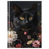 Блокнот-прест.64 листов А6 BG "Кот и цветы", soft-touch ламинация