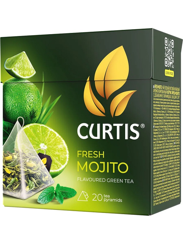 Чай зеленый CURTIS Fresh Mojito аром., 20 пир