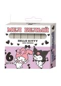 Мел школьный белый 6 штук Kuromi+My Melody