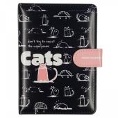 Записная книжка 110*152 Memo Journal Toon Town Cats 128 лист.с хлястиком  блок с иллюстрац.