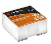 Подставка "Куб" с блоком 9*9*5 белый бл.прозр.Lamark