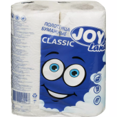 Полотенца бумажные "JOY CLASSIC" белые 2-х сл. 2 рул.