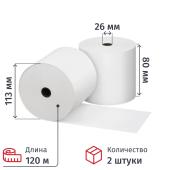 Кассовая лента 80*120*26 мм термо- Кассовая лента 80*120*26 мм термо-